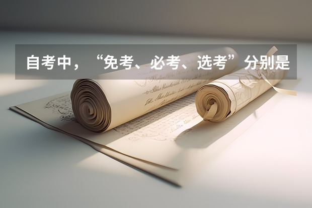 自考中，“免考、必考、选考”分别是什么意思？