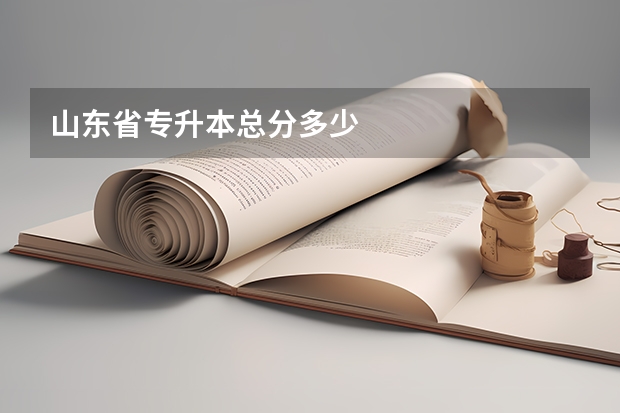 山东省专升本总分多少